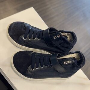 Black High-Top Sneakers Prada navy